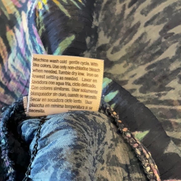 a.n.a Blue Sheer Blouse with Short Sleeves - Picture 8 of 8